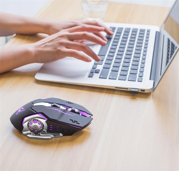 Grote foto elementkey m1 wireless gaming muis oplaadbaar draadloos led 6 knoppen 2400 dpi usb opt computers en software overige computers en software