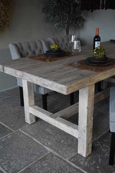 Grote foto eetkamertafel oud hout l220xb100xh78 cm huis en inrichting woningdecoratie