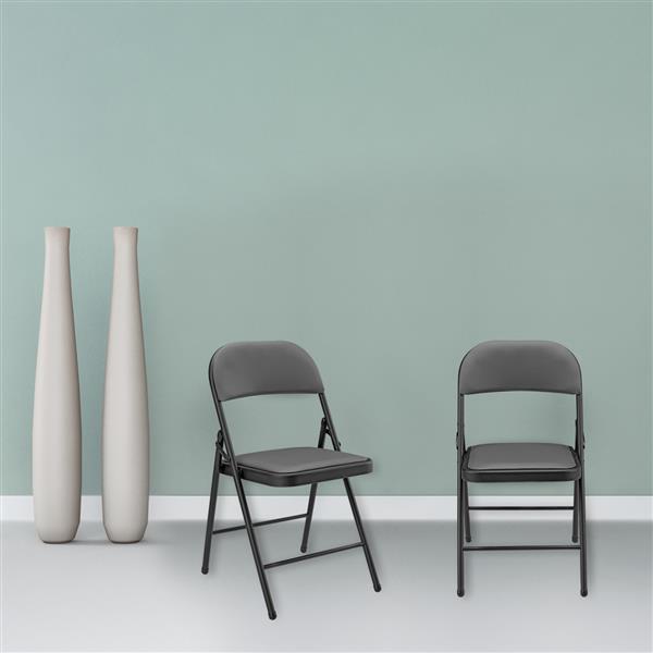 Grote foto bureaustoel klapstoel opvouwbaar 80x46x50 cm set van 6 grijs huis en inrichting stoelen