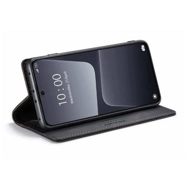 Grote foto xiaomi 13 pro flip case portefeuille rfid wallet cover leer silicoon hoesje koffie telecommunicatie mobieltjes
