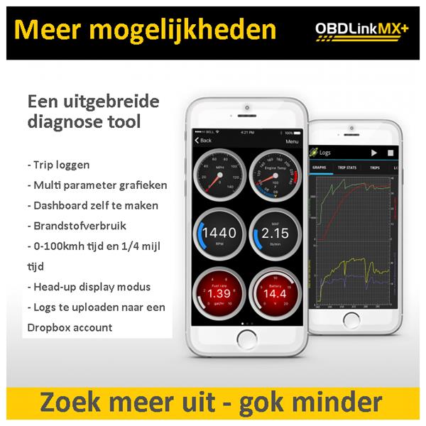 Grote foto obdlink mx bluetooth interface ios android auto onderdelen auto gereedschap