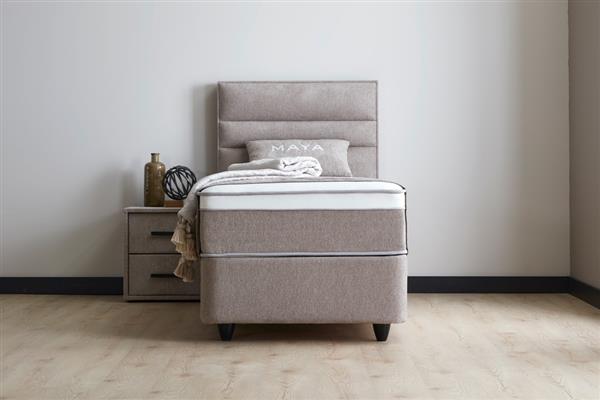 Grote foto maya 1 persoons opbergbed taupe beds supply huis en inrichting bedden