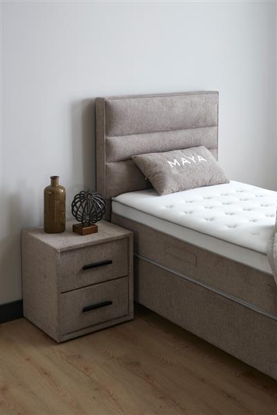 Grote foto maya 1 persoons opbergbed taupe beds supply huis en inrichting bedden