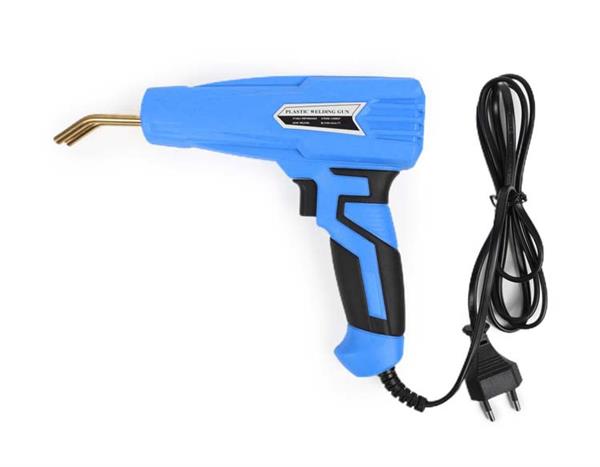 Grote foto kunststof plastic laspistool blauw auto onderdelen auto gereedschap