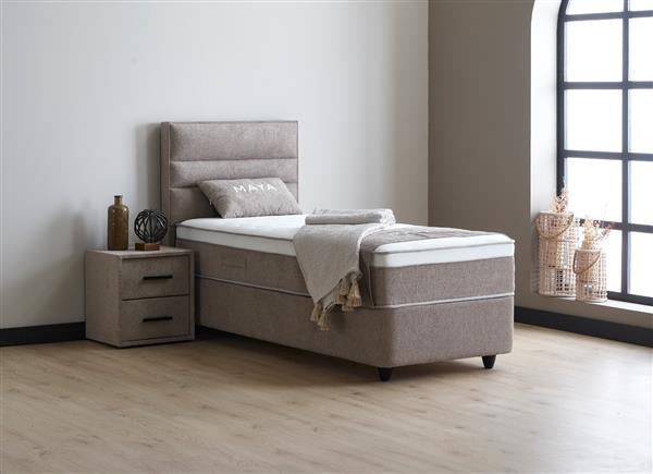 Grote foto maya 1 persoons opbergbed taupe beds supply huis en inrichting bedden