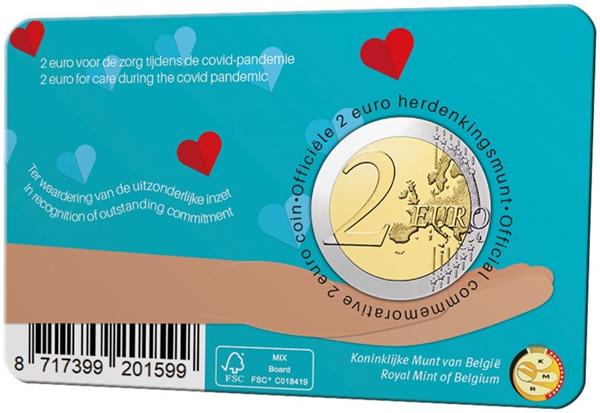 Grote foto belgi 2 euro 2022 helden van de zorg covid 19 coincard fr verzamelen munten overige