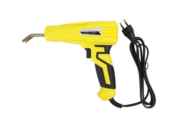 Grote foto kunststof plastic laspistool geel auto onderdelen auto gereedschap