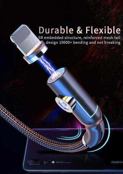 Grote foto drphone lrm series 2 in 1 usb magnetische usb c oplaadkabel 2.4a nylon gevlochten dubbele functie telecommunicatie opladers en autoladers