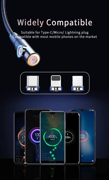 Grote foto drphone lrm series 2 in 1 usb magnetische usb c oplaadkabel 2.4a nylon gevlochten dubbele functie telecommunicatie opladers en autoladers