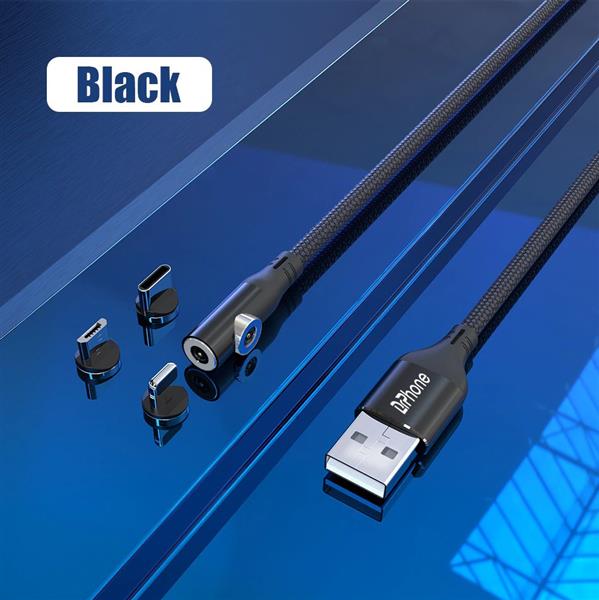 Grote foto drphone lrm series 2 in 1 usb magnetische usb c oplaadkabel 2.4a nylon gevlochten dubbele functie telecommunicatie opladers en autoladers