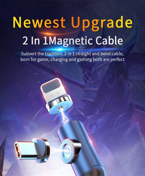 Grote foto drphone lrm series 2 in 1 usb magnetische usb c oplaadkabel 2.4a nylon gevlochten dubbele functie telecommunicatie opladers en autoladers