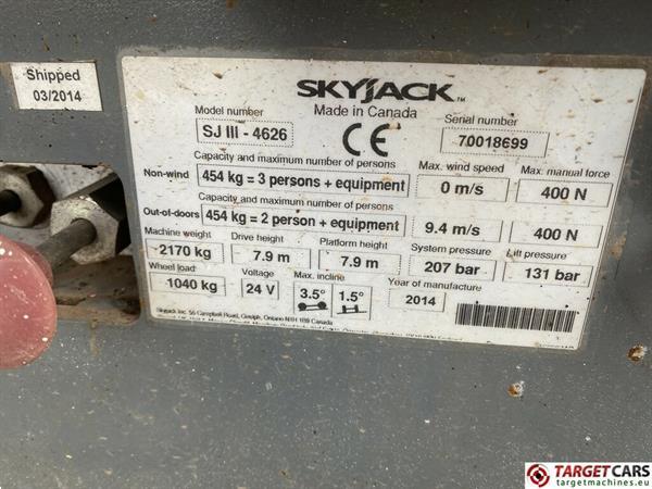 Grote foto skyjack sjiii 4626 electric scissor work lift 990cm doe het zelf en verbouw hoogwerkers