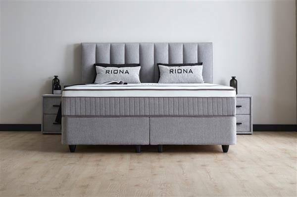 Grote foto riona 2 persoons opbergbed grijs beds supply huis en inrichting bedden