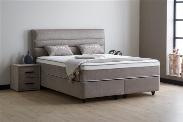 Grote foto maya 2 persoons opbergbed taupe beds supply huis en inrichting bedden