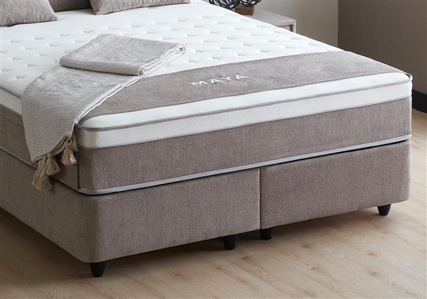 Grote foto maya 2 persoons opbergbed taupe beds supply huis en inrichting bedden