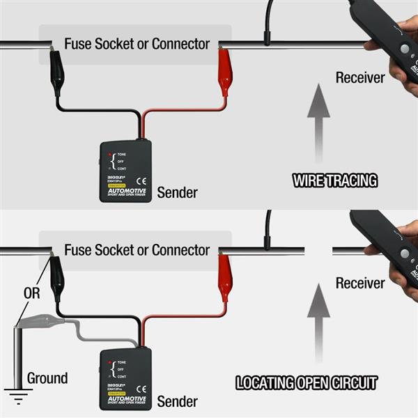 Grote foto allosun em415pro kortsluiting detector auto onderdelen auto gereedschap