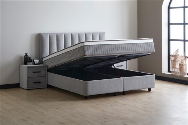 Grote foto riona 2 persoons opbergbed grijs beds supply huis en inrichting bedden