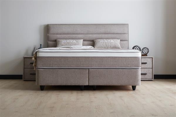 Grote foto maya 2 persoons opbergbed taupe beds supply huis en inrichting bedden