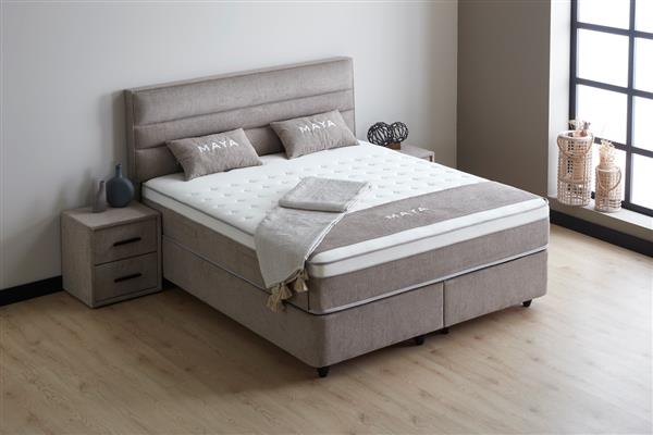 Grote foto maya 2 persoons opbergbed taupe beds supply huis en inrichting bedden
