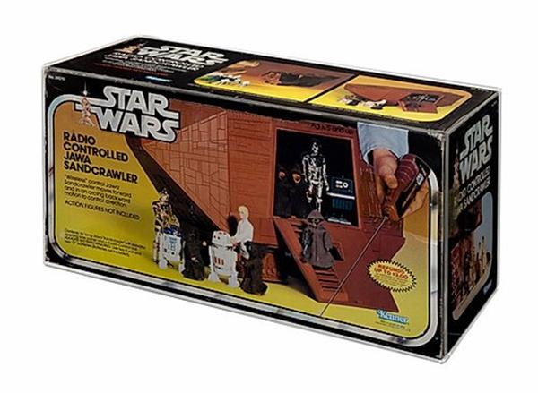 Grote foto custom order star wars esb sandcrawler mib acrylic display case verzamelen speelgoed