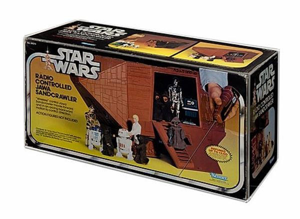 Grote foto custom order star wars esb sandcrawler mib acrylic display case verzamelen speelgoed