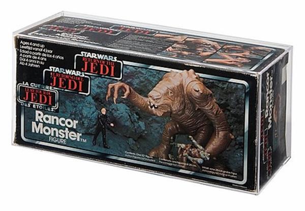 Grote foto custom order star wars rotj tri logo rancor monster display case verzamelen speelgoed