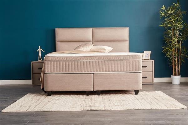 Grote foto senna 2 persoons opbergbed beige beds supply huis en inrichting bedden