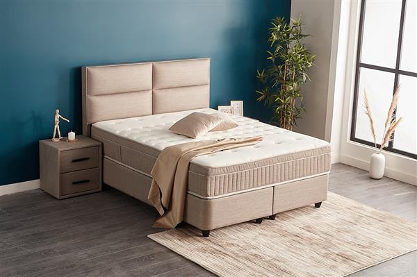 Grote foto senna 2 persoons opbergbed beige beds supply huis en inrichting bedden