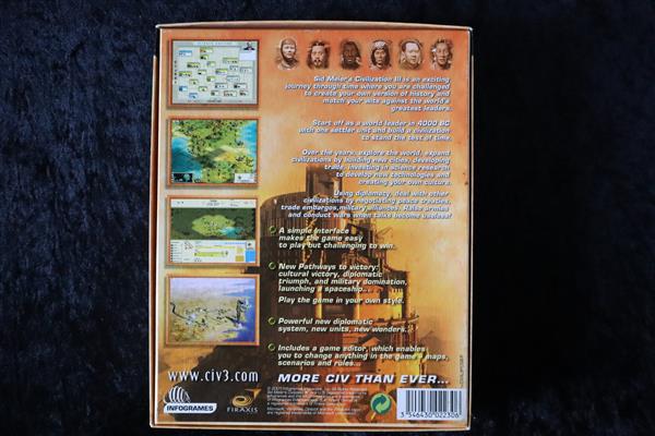 Grote foto sid meier civilization iii pc big box spelcomputers games pc