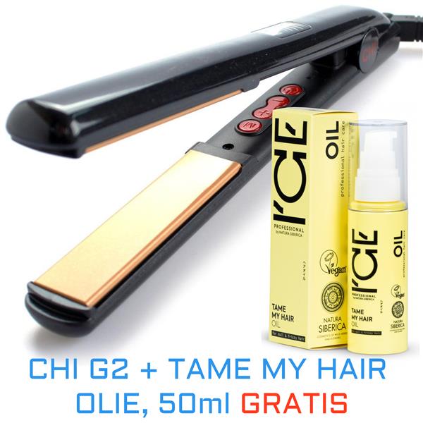 Grote foto chi g2 keramische stijltang tame my hair oil 50ml kleding dames sieraden