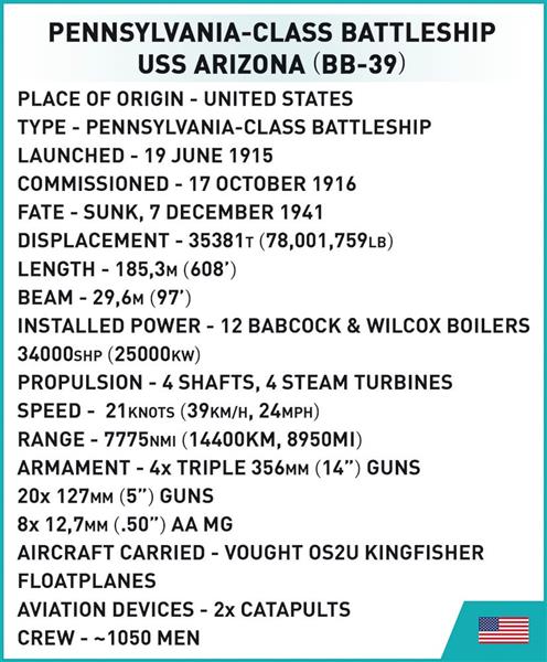 Grote foto cobi 4843 battleship uss arizona kinderen en baby overige
