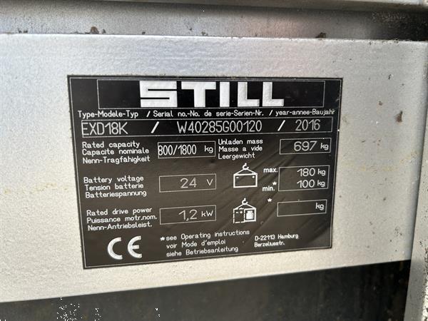 Grote foto vs 21537 elektrische stapelaar 1574mm initiele lift doe het zelf en verbouw hefwerktuigen