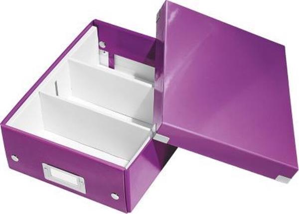 Grote foto leitz wow click store kleine kartonnen opbergdoos met deksel ruimtebesparende sorteerdoos met va zakelijke goederen kantoorartikelen