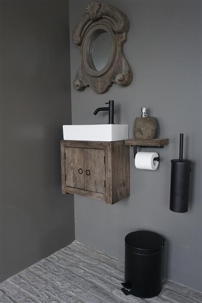 Grote foto gerda zwevend houten toiletmeubel kies fontein huis en inrichting complete badkamers
