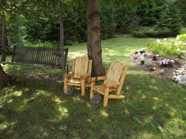 Grote foto adirondack tuinstoel white cedar houten tuin en terras tuinmeubelen