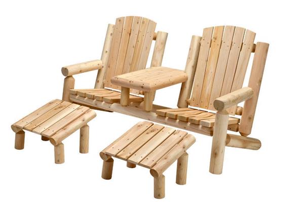 Grote foto adirondack tuinstoel white cedar houten tuin en terras tuinmeubelen