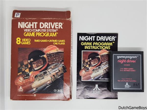 Grote foto atari 2600 game program 8 night driver spelcomputers games overige games