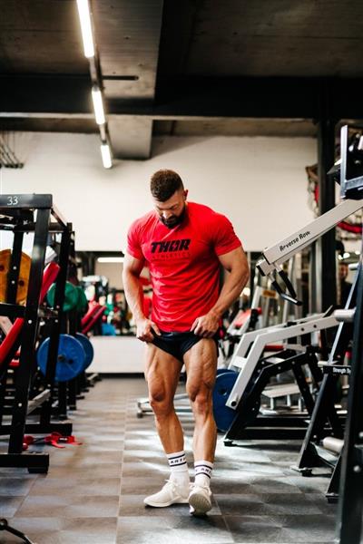 Grote foto thor athletics t shirt divinity sportshirt bodybuilding shirt rood maat s sport en fitness vechtsporten en zelfverdediging