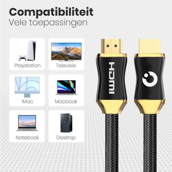 Grote foto lifegoods hdmi 2.0 kabel 5m 18gbps hoge snelheid en resolutie 4k 60 hz zwart verpakkin diversen overige diversen