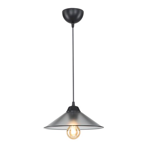 Grote foto lux.pro hanglamp hereford e27 zwart en grijs huis en inrichting overige