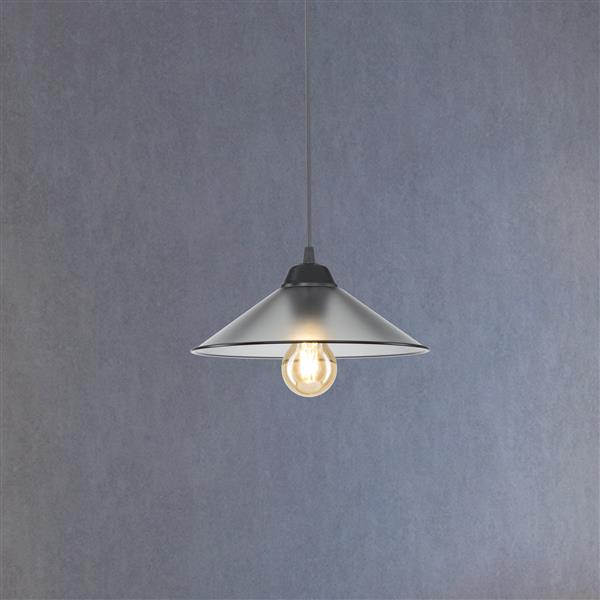 Grote foto lux.pro hanglamp hereford e27 zwart en grijs huis en inrichting overige