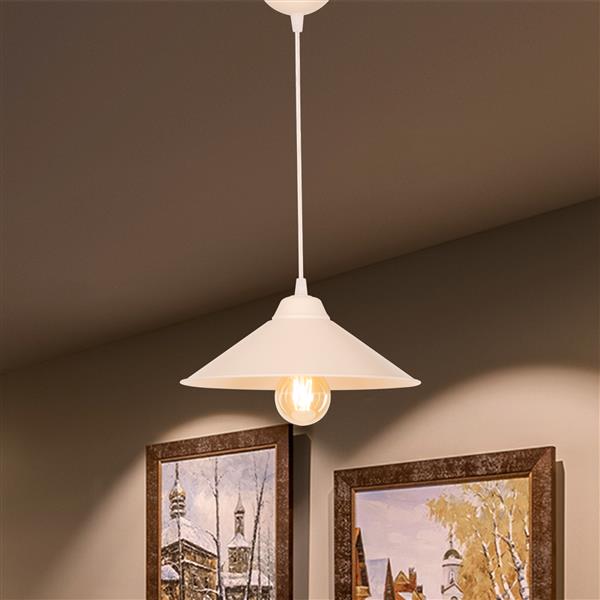 Grote foto lux.pro hanglamp hereford e27 wit en creme huis en inrichting overige