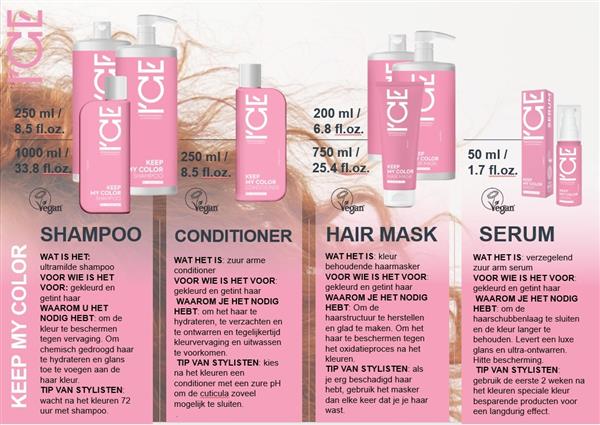 Grote foto ice professional duo pack keep my color shampoo conditioner kleding dames sieraden