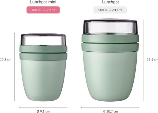 Grote foto mepal lunchpot mini 300 ml 120 ml yoghurt en muesli beker to go ellipse nordic green ver caravans en kamperen caravan accessoires