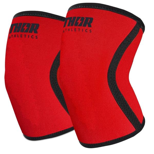 Grote foto thor athletics knee sleeves 7mm neopreen powerlifting rood maat xs sport en fitness fitness