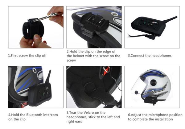 Grote foto v6 intercom bluetooth motor interphone headset bellen helm audio tv en foto koptelefoons