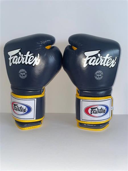 Grote foto fairtex bgv9 heavy hitter s blue yellow 14oz sport en fitness overige sport en fitness