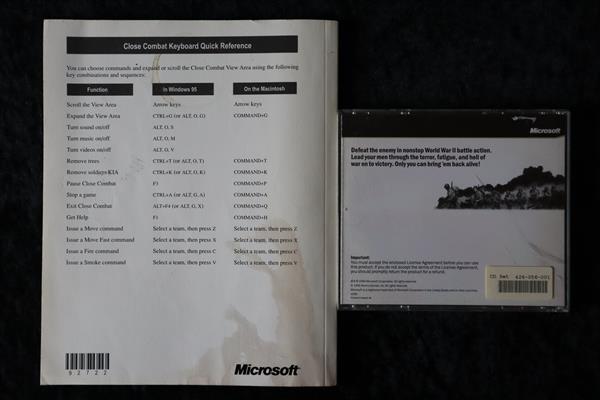 Grote foto microsoft close combat pc game manual spelcomputers games overige games