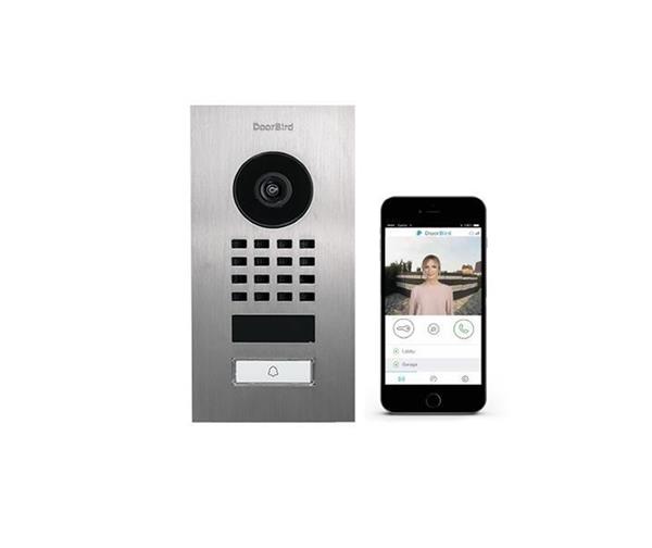 Grote foto doorbird ip intercom d1101v inbouw d1101v geborsteld rvs v2a inbouw audio tv en foto videobewakingsapparatuur