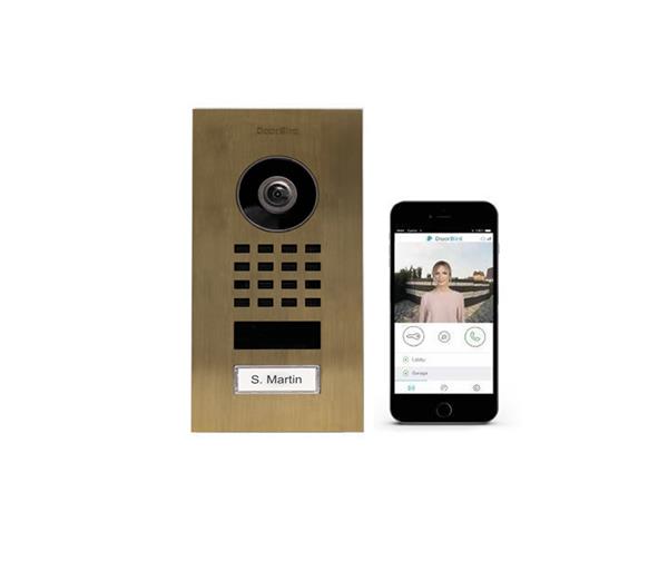 Grote foto doorbird ip intercom d1101v inbouw d1101v geborsteld rvs v2a inbouw audio tv en foto videobewakingsapparatuur